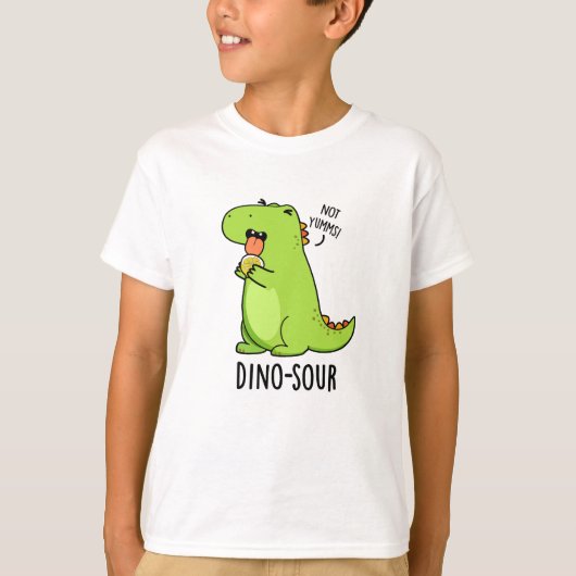 Dino-sour Grappige Dinosaurus Pun T-shirt (Voorkant)