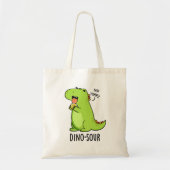 Dino-sour Grappige Dinosaurus Pun Tote Bag (Voorkant)