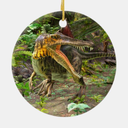 Dino Spinosaurus Keramisch Ornament (Achterkant)
