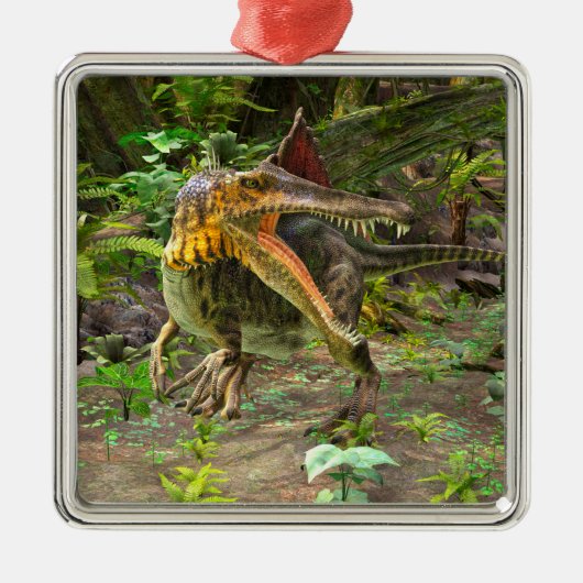 Dino Spinosaurus Metalen Ornament (Voorkant)