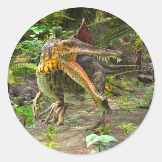 Dino Spinosaurus Ronde Sticker (Voorkant)