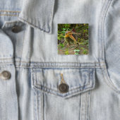 Dino Spinosaurus Vierkante Button 5,1 Cm (In situ)