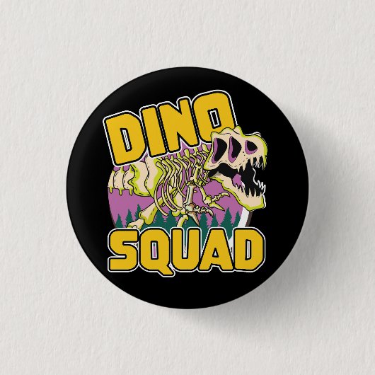 Dino Squad logo Ronde Button 3,2 Cm (Voorkant)