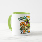 Dino Squad Mopshond Dinosaurus Koffiemok Mok (Voorkant links)