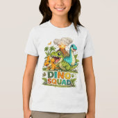 Dino Squad Vulkaan Tri-Blend Shirt (Voorkant)