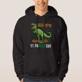 Dino St Patricks Day Funny Kinder Toddler Boys Gir Hoodie (Voorkant)