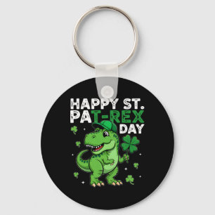 Dino St. Patrick's Day Lucky Shamrock Ierse Jongen Sleutelhanger