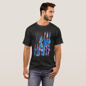 Dino standbeeld van vrijheid 4 juli Shirt jongens (Voorkant volledig)