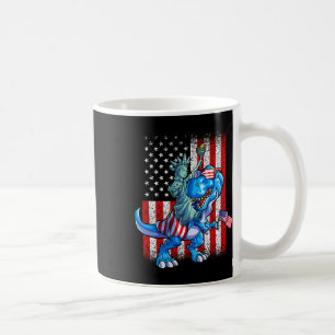 Dino standbeeld van vrijheid 4 juli Shirt jongens  Koffiemok