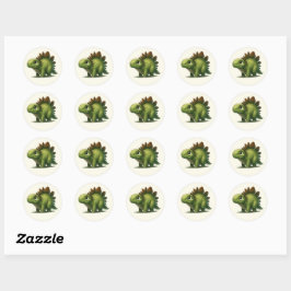 Dino Stegosaurus - Dino Kammli Friends Ronde Sticker