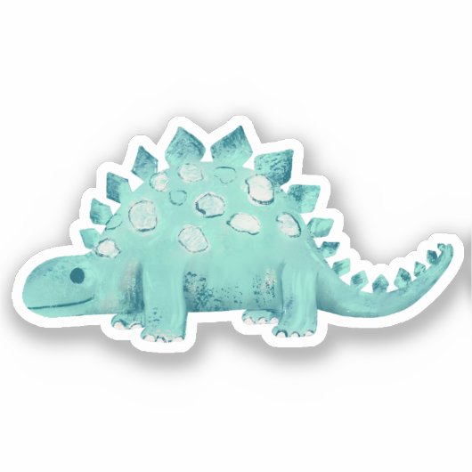 Dino Stegosaurus Sticker (Voorkant)