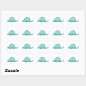 Dino Stegosaurus Vierkante Sticker (Vel)