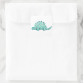 Dino Stegosaurus Vierkante Sticker (Tas)