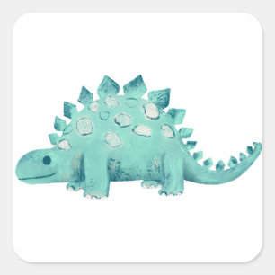 Dino Stegosaurus Vierkante Sticker