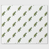Dino stemming, dinosaurus kunst cadeau wrap cadeaupapier (Vlak)