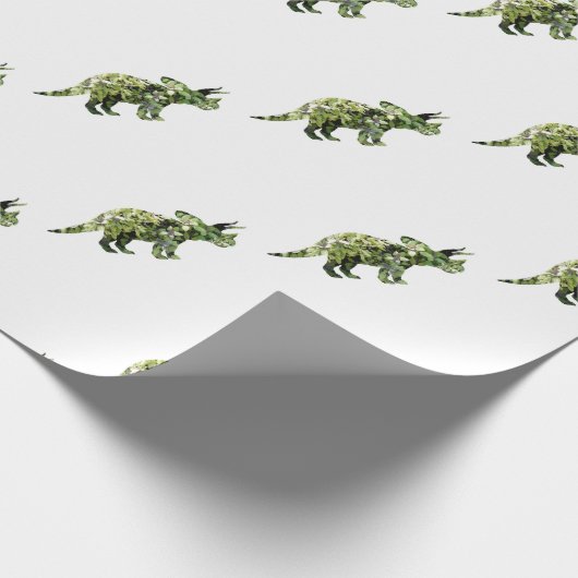 Dino stemming, dinosaurus kunst cadeau wrap cadeaupapier (Hoek)