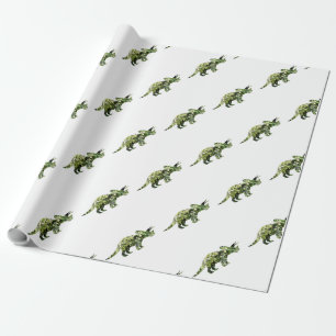 Dino stemming, dinosaurus kunst cadeau wrap cadeaupapier