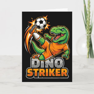 Dino Striker T-rex Voetbal Kick Grappige Dinosauru Kaart