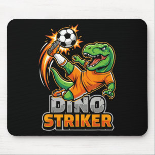 Dino Striker T-rex Voetbal Schop Grappige Dinosaur Muismat
