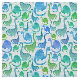 Dino Stripe Waterverf Dinosaurs Schattig Stof
