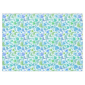 Dino Stripe Waterverf Dinosaurs Schattig Tafelkleed (Voorkant (Horizontaal))