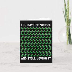 Dino Student Boys Kinder Gift Happy 100 dagen van Kaart