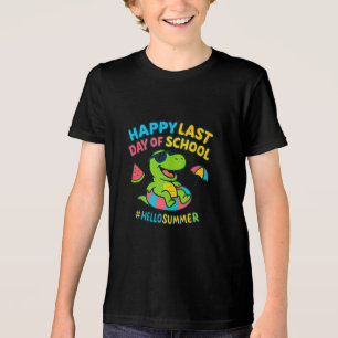 Dino Summer Break Vibes - Laatste schooldag Tri-Blend Shirt