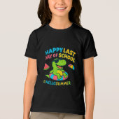 Dino Summer Break Vibes - Laatste schooldag Tri-Blend Shirt (Voorkant)