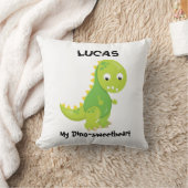 Dino-sweetheart Baby Boy One-Piece Bodysuit Kussen (Deken)