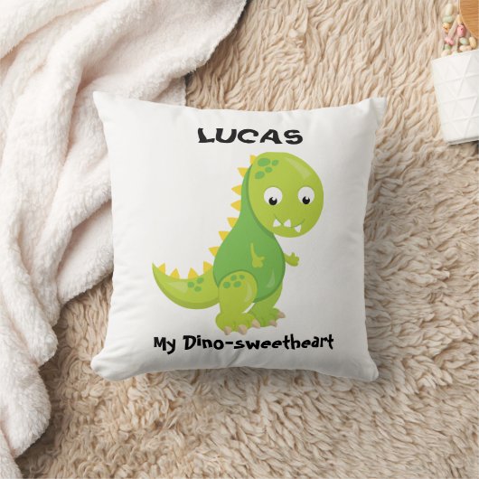 Dino-sweetheart Baby Boy One-Piece Bodysuit Kussen (Deken)