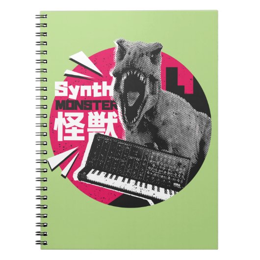 Dino Synth Muzikant  Notitieboek (Voorkant)
