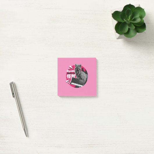 Dino Synthesizer - Muziekmonster Post-it® Notes (Kantoor)