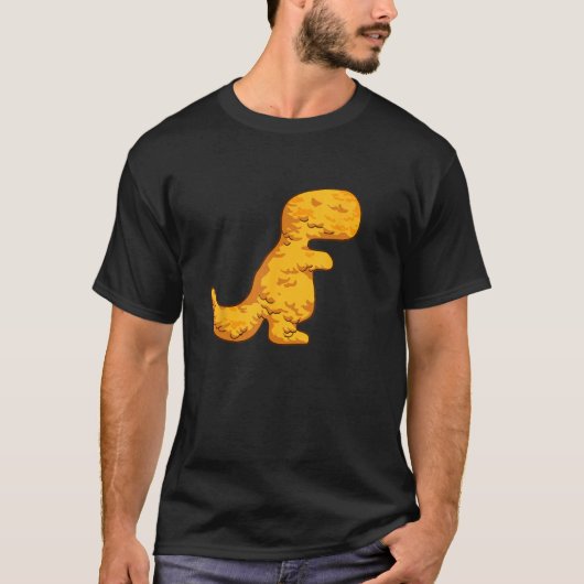 Dino T-Rex Chicken Nugget Pattern Funny Dino Tyran T-shirt (Voorkant)
