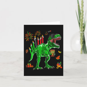 Dino T-rex Gelukkig Kwanzaa Zeven Principes Van K Kaart