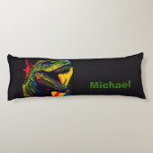 Dino T Rex Green Body Pillow Lichaamskussen (Achterkant)