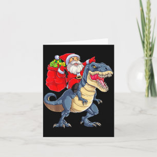 Dino T Rex Kerstman Sinterklaas Jongens Mannen Mei Kaart