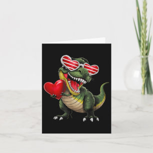 Dino T-rex met hart die zonnebril draagt op Valent Kaart