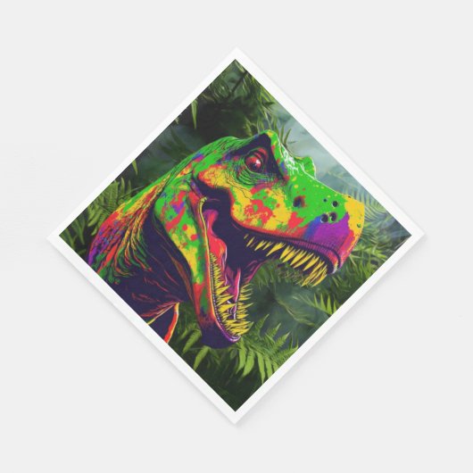 Dino T Rex Oerwoud Happy Servet (Hoek)