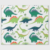 dino-t-rex-patroon cadeaupapier (Vlak)