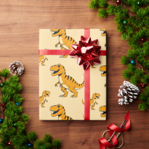 dino-t-rex-patroon cadeaupapier
