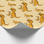 dino-t-rex-patroon cadeaupapier (Hoek)