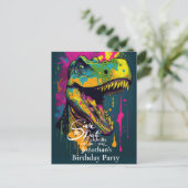 Dino T-rex Prehistorisch Bewaar de datum Briefkaart (Staand voorkant)