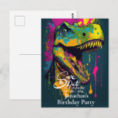 Dino T-rex Prehistorisch Bewaar de datum Briefkaart (Voorkant / Achterkant)