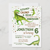 Dino T-Rex prehistorische feest Dinosaur Kaart (Voorkant)