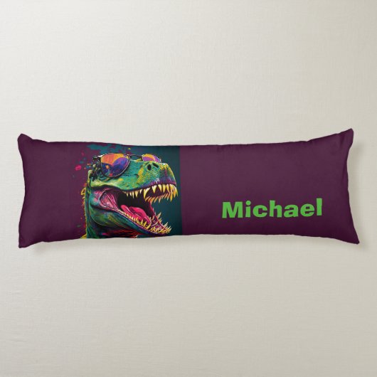 Dino T Rex schattige prehistorische Lichaamskussen (Achterkant)