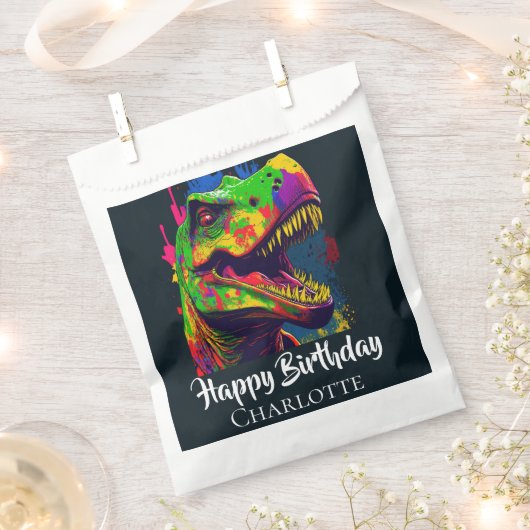 Dino T- Rex Verjaardag Bedankzakje (Geknipt)