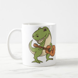 Dino T-shirt met Gitaar  Cool Dino Muziek Liefhebb Koffiemok