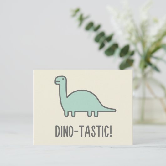 Dino-Tastic Briefkaart (Staand voorkant)