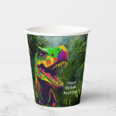 Dino-tastic Happy Birthday Papieren Bekers (Voorkant)