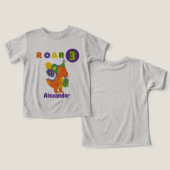 Dino-tastic Verjaardag Party Boy Peuter T-Shirt (Ontwerp Voorkant & Achterkant)